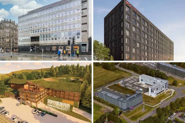 Four huge hotel developments set to be built in Edinburgh in the coming years.