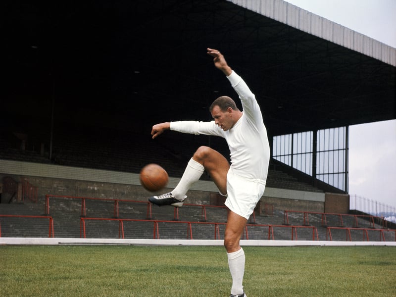 Leeds United player John Charles in action at Elland Road in August 1962