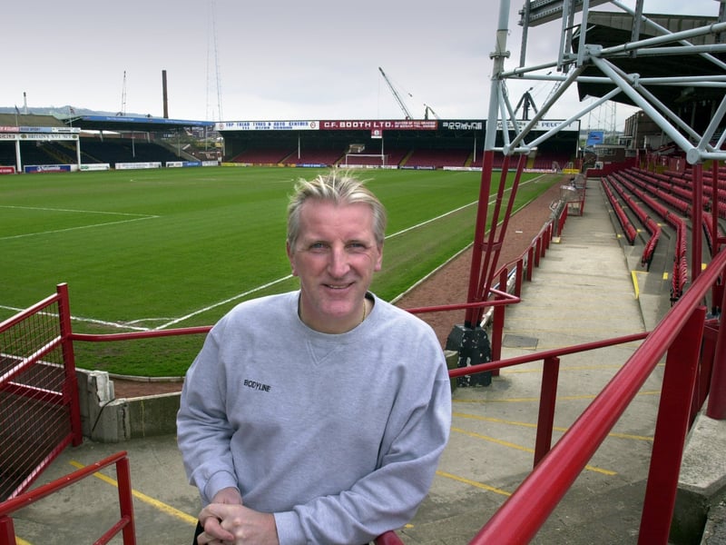 Rotherham United manager Ronnie Moore at the old Millmoor ground in April 2001