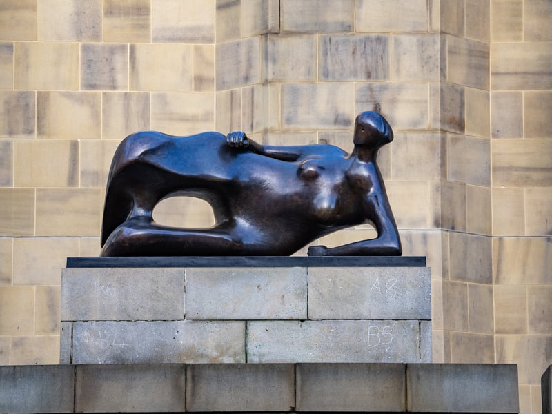 The sculpture has been placed outside of Leeds Art Gallery since 1982.