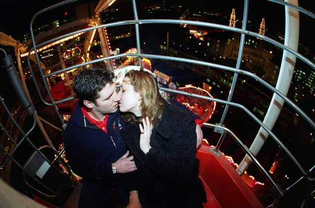 Stuart Needham proposed to his girlfriend Julie Ratford on the big wheel at the Valentine's Fair.