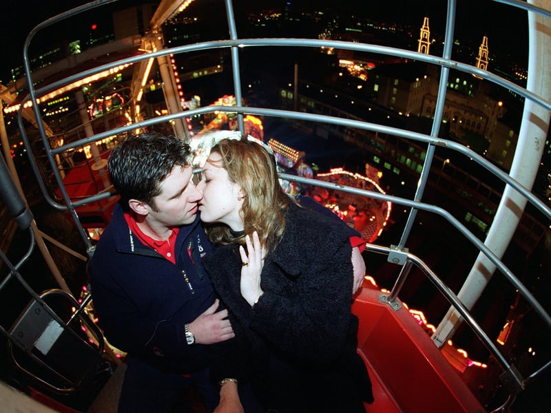 Stuart Needham proposed to his girlfriend Julie Ratford on the big wheel at the Valentine's Fair.
