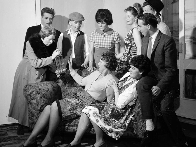 Parkhead and Sighthill Ratepayer's Association present their latest play 'Cat Among The Pigeons' in November 1964.