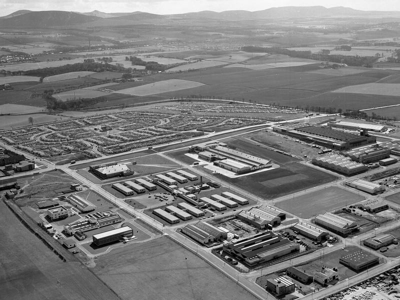 An aerial view of Sighthill Industrial Estate in April 1960.