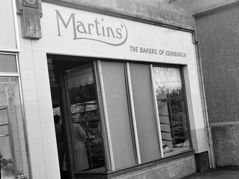 Martins Bakery Shop in Calder Road, in Sighthill, in February 1963.