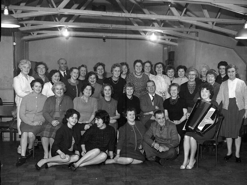 Members of Hillview Social Club enjoy a party at Sighthill Community Centre in February 1963.