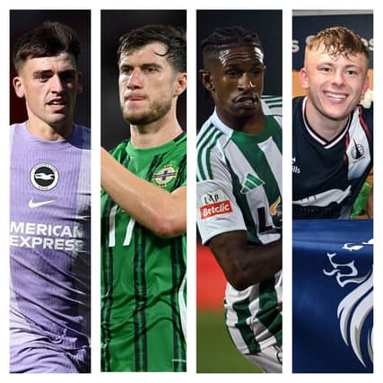 From left to right: Andrew Moran, Paddy McNair, Andre Luiz and Luke Graham have been linked with January moves to Pompey