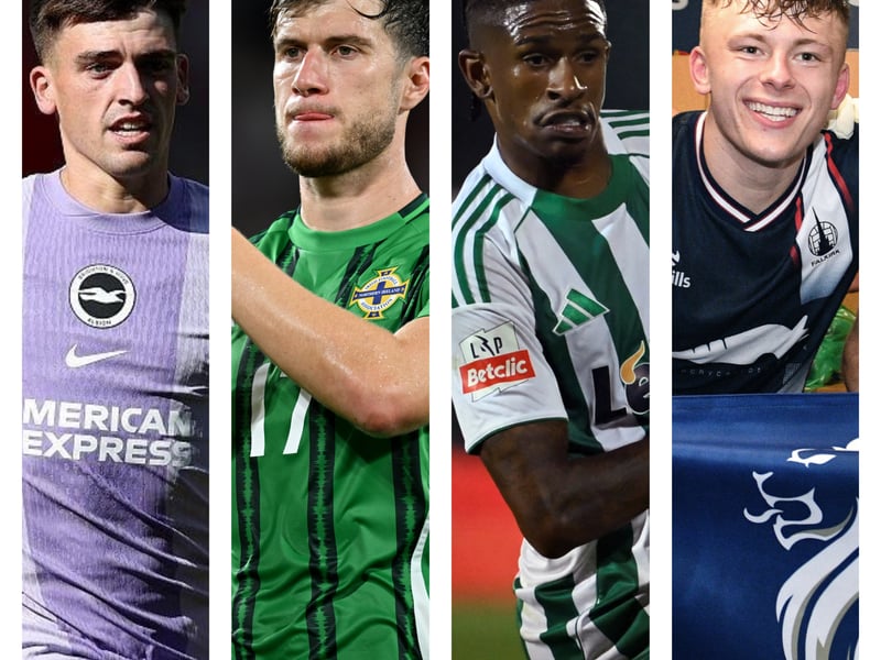 From left to right: Andrew Moran, Paddy McNair, Andre Luiz and Luke Graham have been linked with January moves to Pompey