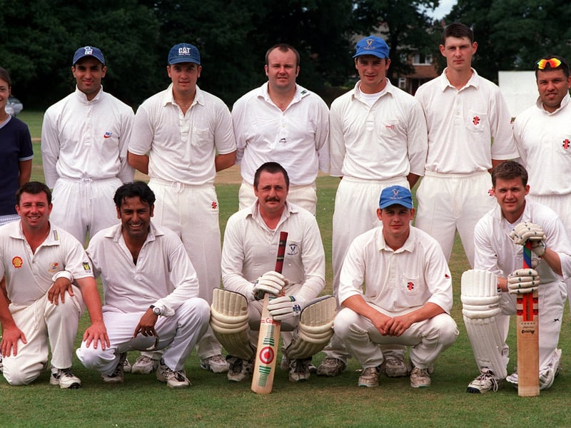 Mirfield of the Central Yorkshire League pictured in July 1999. Back row, from left, are Ruth Woodcock (scorer), Ibrar Latif, James Walker, Neil Parkinson, Craig Conley, Andrew Butler and Eddie Shah. Front row, from left, are Nigel Hargreaves, Mohammed Asif, Andy Bolt, Matthew Butler and Andrew Jennings.