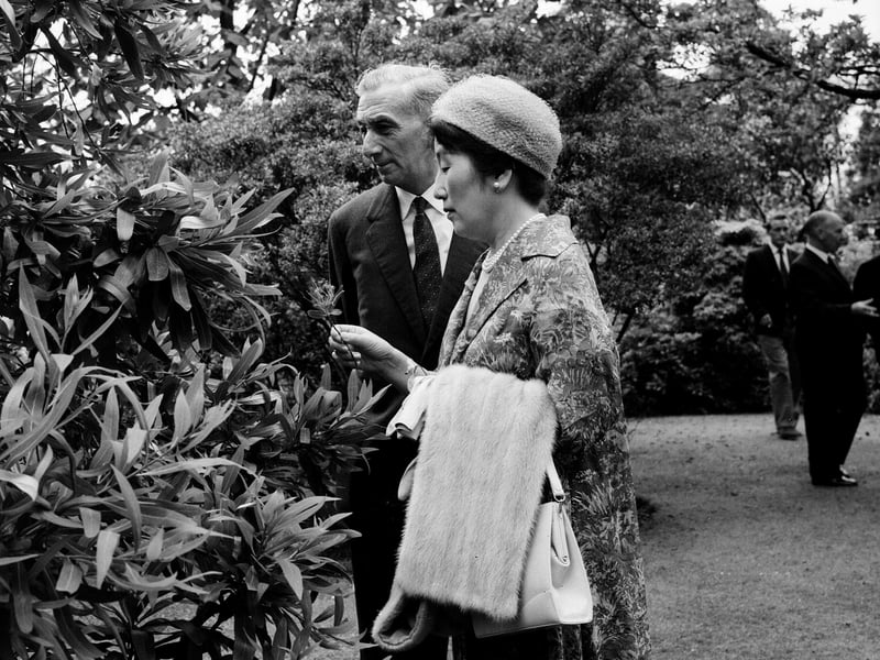 Princess Chichibu of Japan visits the Botanic Gardens in October 1962.