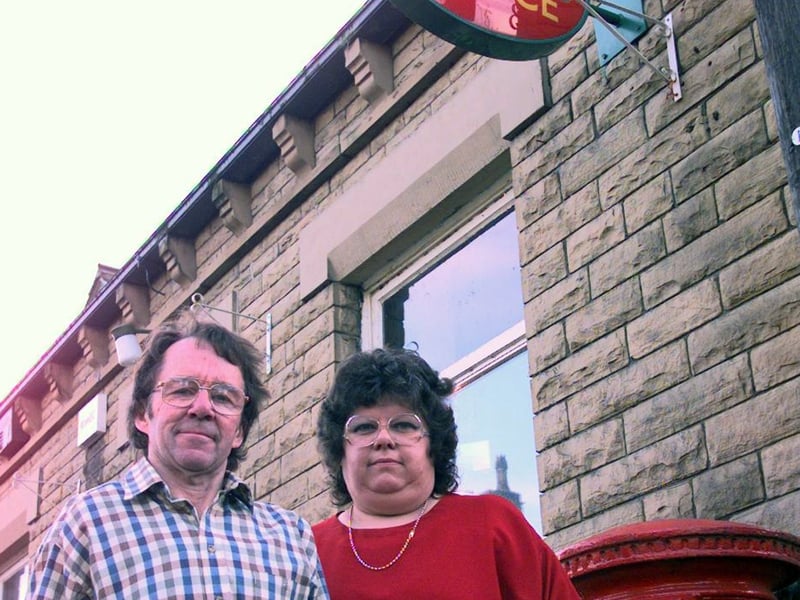 Do you remember John and Anne Sowden? They ran the Post Office at Battyeford. The couple are pictured in January 1999.