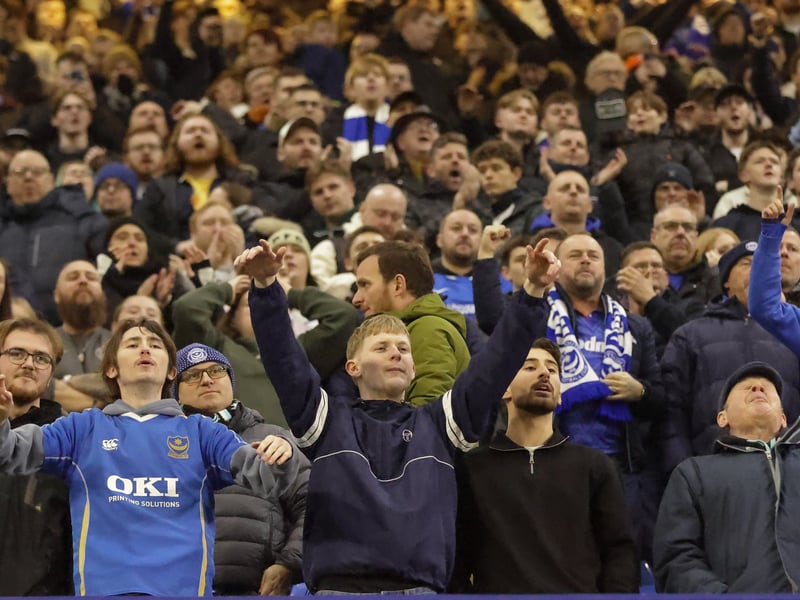 Brilliant pictures of Portsmouth faithful backing side at Sheffield Wednesday