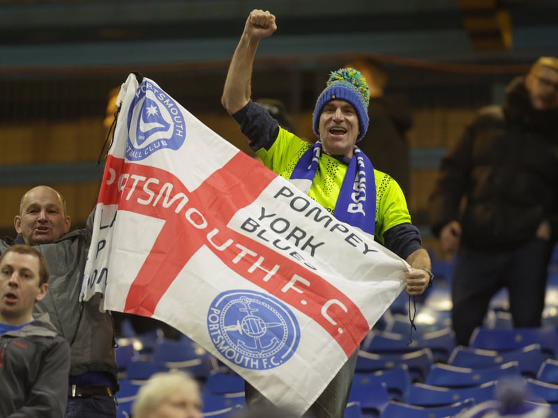 Brilliant pictures of Portsmouth faithful backing side at Sheffield Wednesday