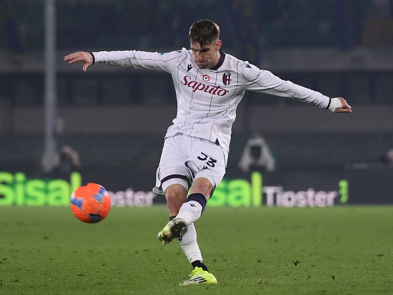 The Bologna defender is suspended for the club's next league match after hitting the threshold for yellow cards, but will be available for the Europa League clash with Celtic.