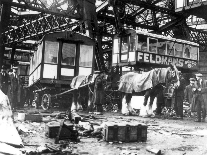When the Blackpool BIG Wheel was demolished in 1928 - 1929 the carriages were sold off for all sorts of uses including garden sheds: this picture shows the site in Coronation Street as the carriages were removed