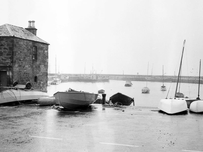 A near-empty Fisherrow Harbour in Musselburgh in November 1963.