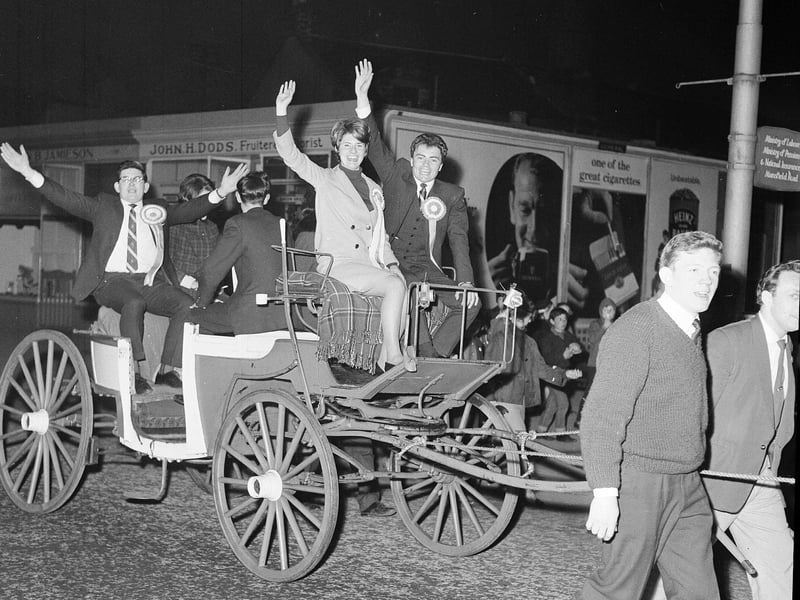 Musselburgh's honest lad and lass Robert Hardie and Cathie Steedman in April 1965.