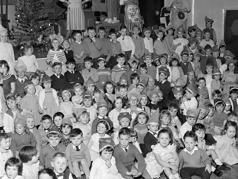 A Christmas Childrens Party organised by the British Legion in Musselburgh Legion Hall in December 1964.