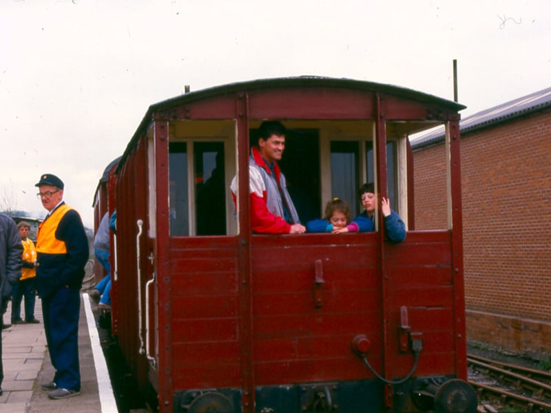All smiles at Middleton Railway in May 1988.