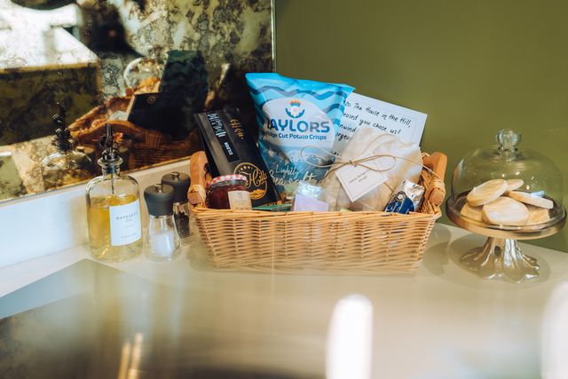Guest arrive to a luxurious welcome hamper.
