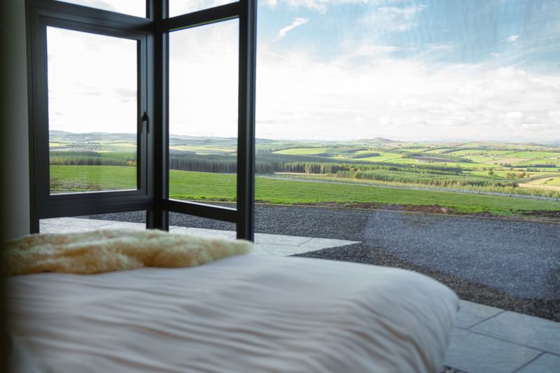The view from the comfortable kingsize bed.