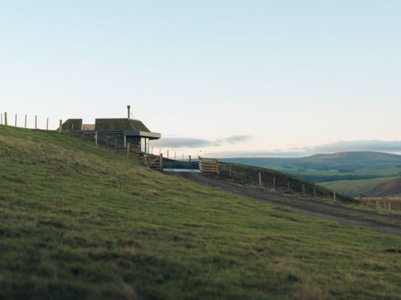 The off-grid retreat is built into Townfoot Hill.