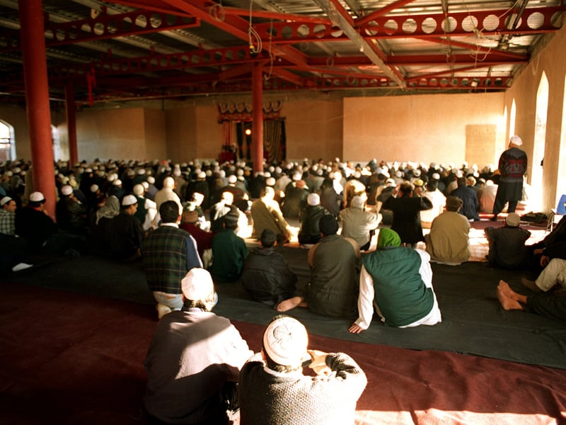 Friday prayers at the new Markazi Jamia Bilal Mosque.