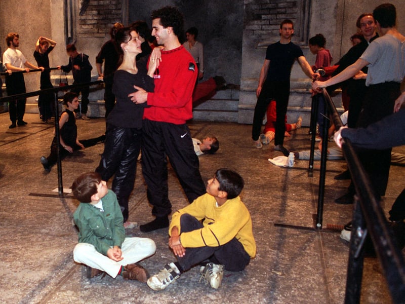 Pupils from Greenwood Primary worked alongside Northern Ballet Theatre education team on a workshop based on Romeo and Juliet, at the Grand Theatre. Pictured, from left, is Christopher Baxter and Leon Eldahma watching over dancers Shannon Lilly-Simpson and Omar Govdon.