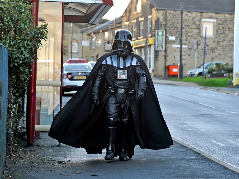  October 2016 and Star Wars fan Gavin Harrison was planning to walk the 400 miles from Coldstream in Scotland to the BBC Studios in London dressed in a replica Darth Vader suit to raise cash for Children in Need. 