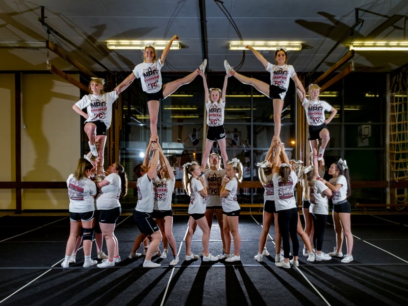 Members of the NRG Extreme Cheerleaders pictured  training at Crawshaw Academy in October 2016.