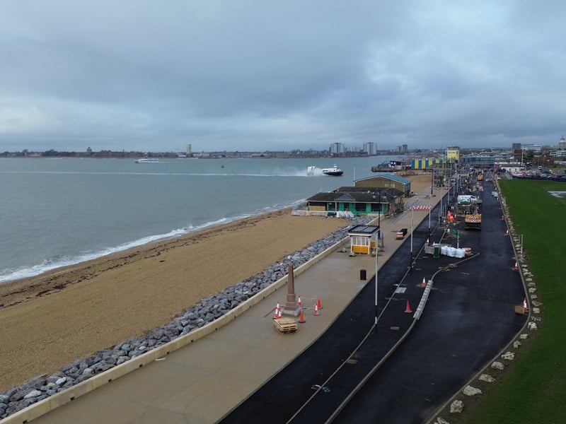 Historic monuments have been returned to the new-look promenade
