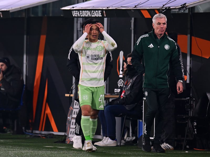 The Japanese midfielder was sent off in the 2-2 draw with Bologna in midweek, but won't be suspended for the game away to Hearts with his suspension only applying to Europa League games.