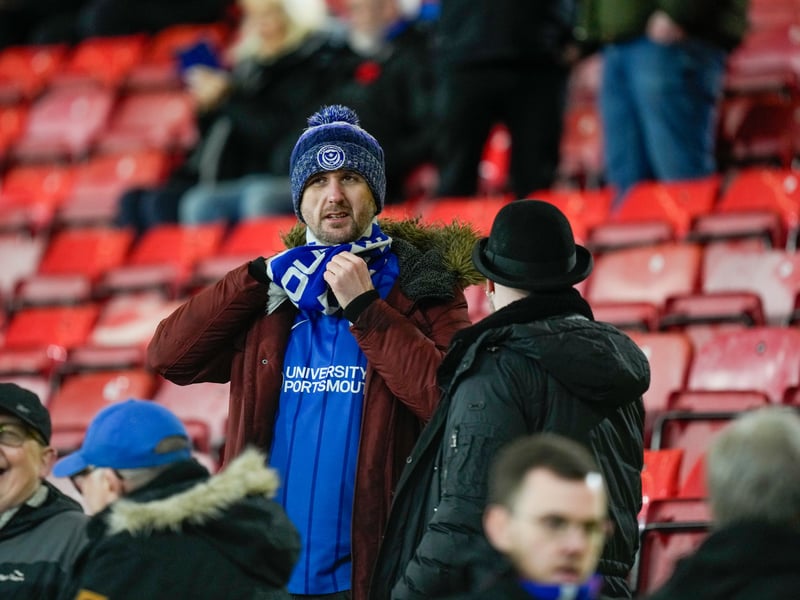 1,774 Pompey supporters made the trip to Vicarage Road on Wednesday evening and were in high spirits as the Blues earned a 1-1 draw.