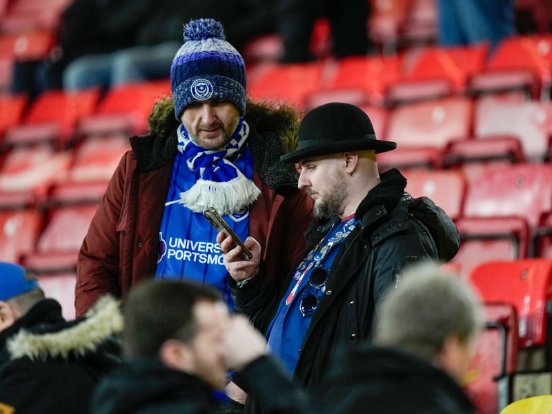 1,774 Pompey supporters made the trip to Vicarage Road on Wednesday evening and were in high spirits as the Blues earned a 1-1 draw.