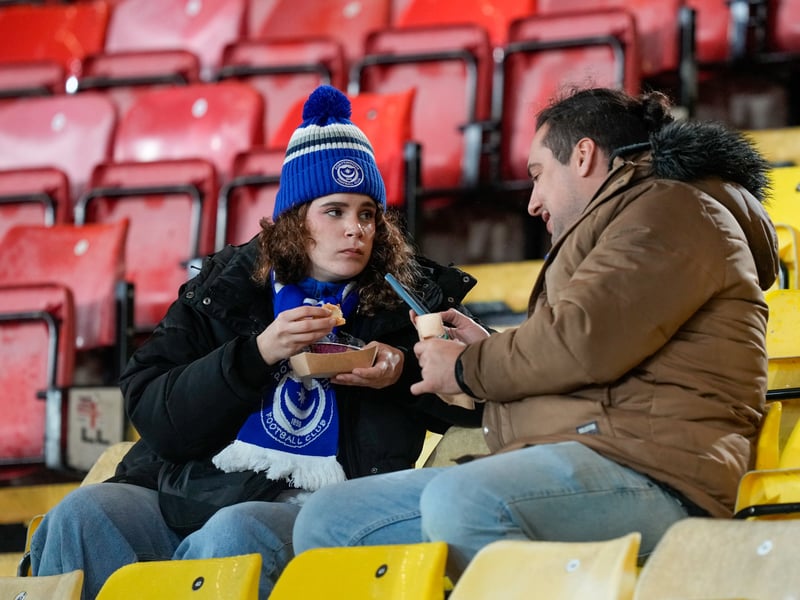 1,774 Pompey supporters made the trip to Vicarage Road on Wednesday evening and were in high spirits as the Blues earned a 1-1 draw.