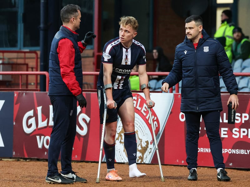 The young striker is out until next month with an ankle injury he picked up in December. He misses the trip to Ibrox this weekend.