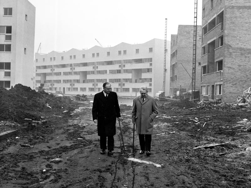 Councillor G.A. Theurer at the West Pilton new houses in January 1966.