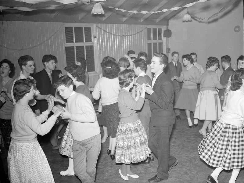 The Old Kirk Youth Fellowship Dance in a Pilton classroom in March 1960,