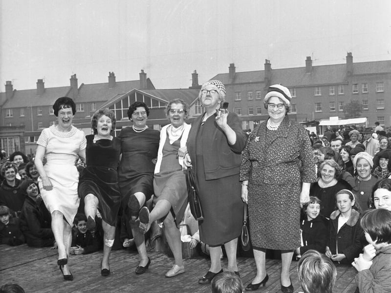 The Gorgeous Grannies competition at the May Fair in Pilton in May 1966.
