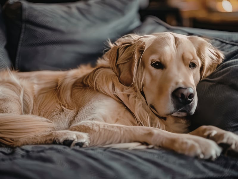 What is true of the Labrador is usually also true of the Golden Retriever - and that's certainly the case when it comes to suitable bed buddies. Like their close cousins they shed a huge amount of hair and can be fairly lively.