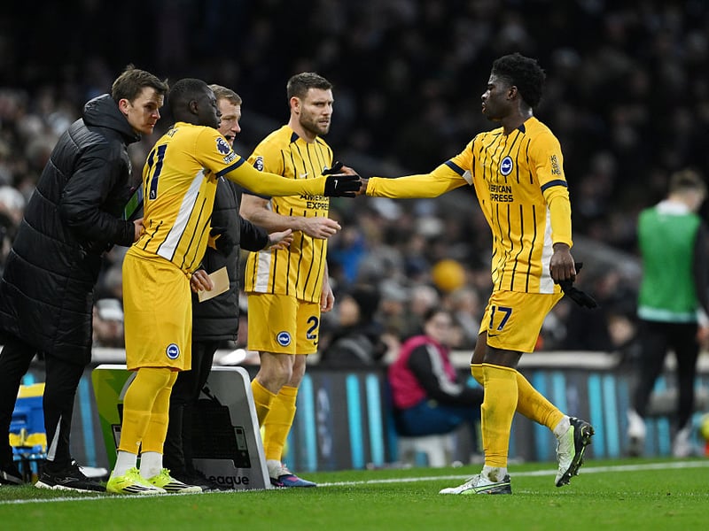 The Gambian winger came on for Gomez on 81 minutes