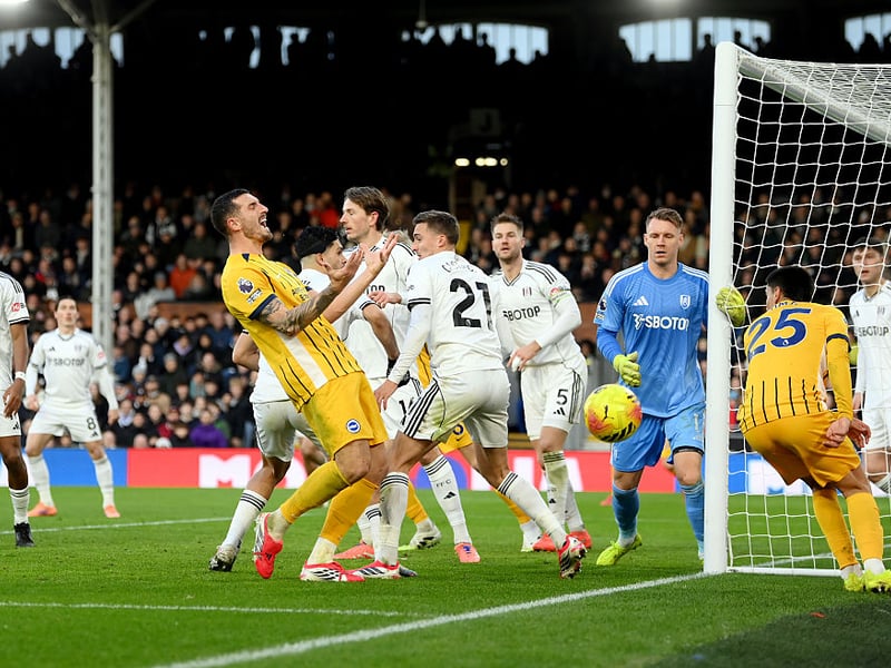 A vital block to deny Jiminez as the striker turned to volley from close range. Fantastic pass 60 yard pass to set up Mitoma for Kadioglu's chance. Looked gutted at the end.