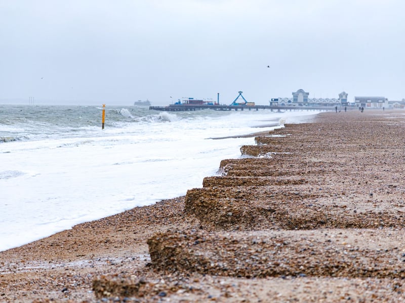 Southsea sea defences take a battering. 
Picture Marcin Jedrysiak