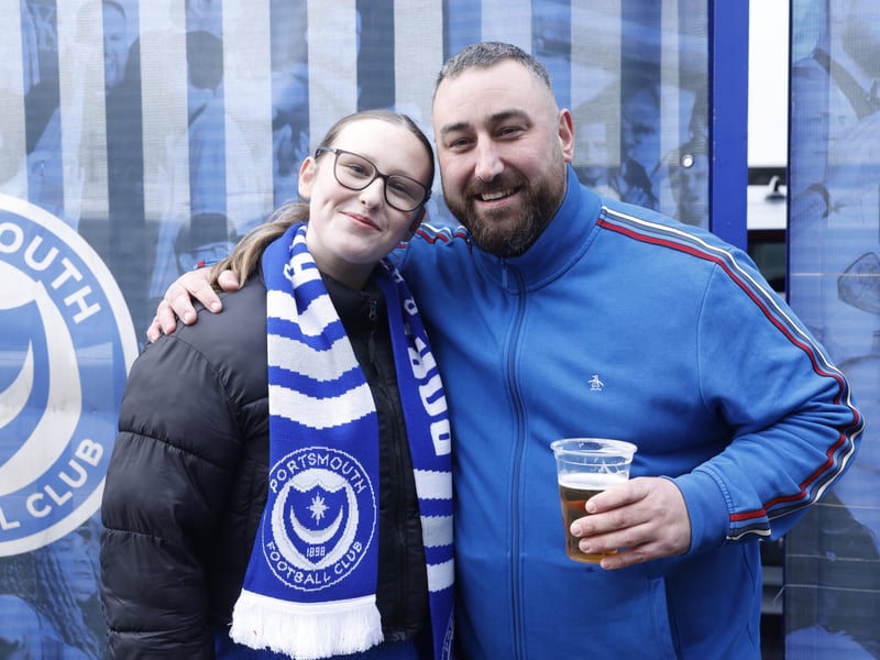 Fans outside Fratton Park