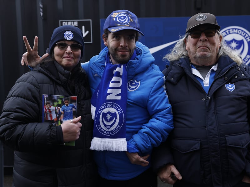 Hopeful fans at Fratton Park