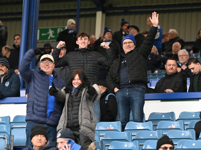 Pompey fans backing their team in the south-coast derby against Southampton.  