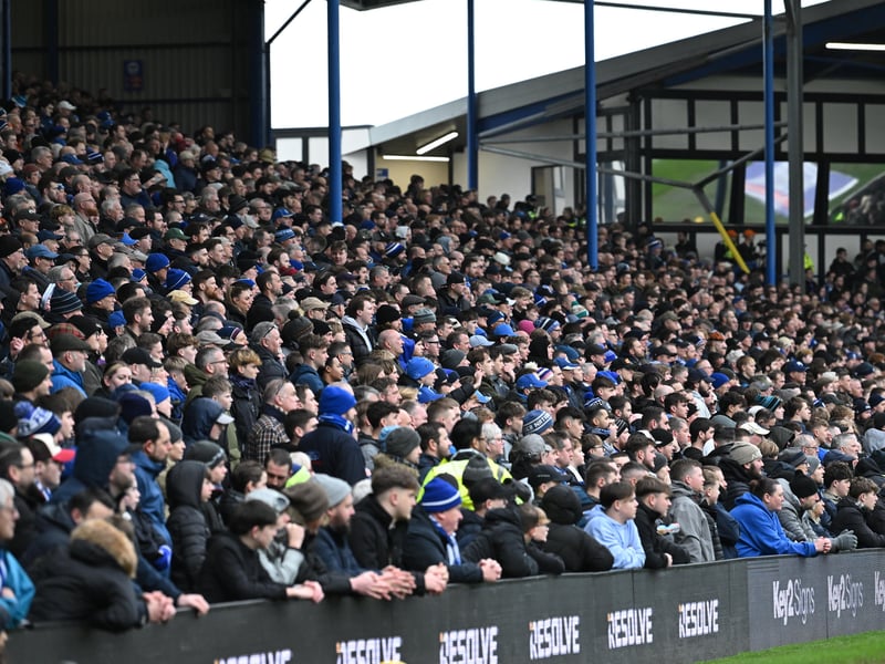 Pompey fans backing their team in the south-coast derby against Southampton.  