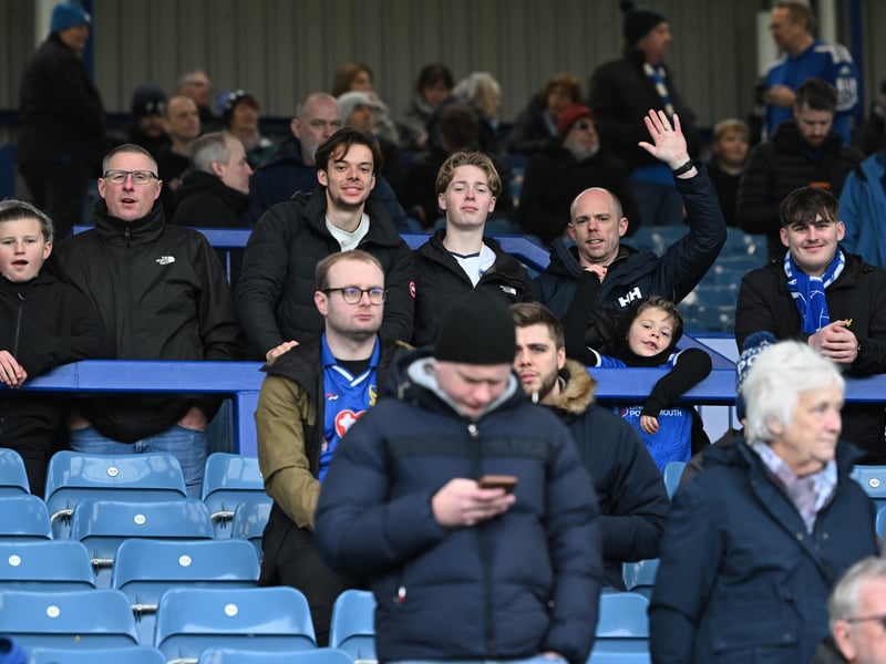 Pompey fans backing their team in the south-coast derby against Southampton.