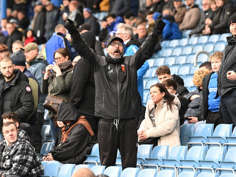 Pompey fans backing their team in the south-coast derby against Southampton.  