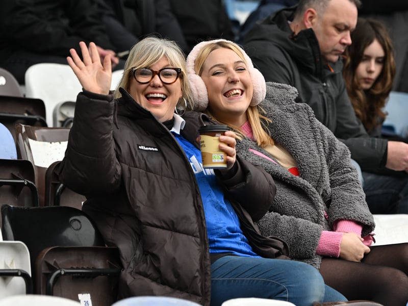 Pompey fans backing their team in the south-coast derby against Southampton.  